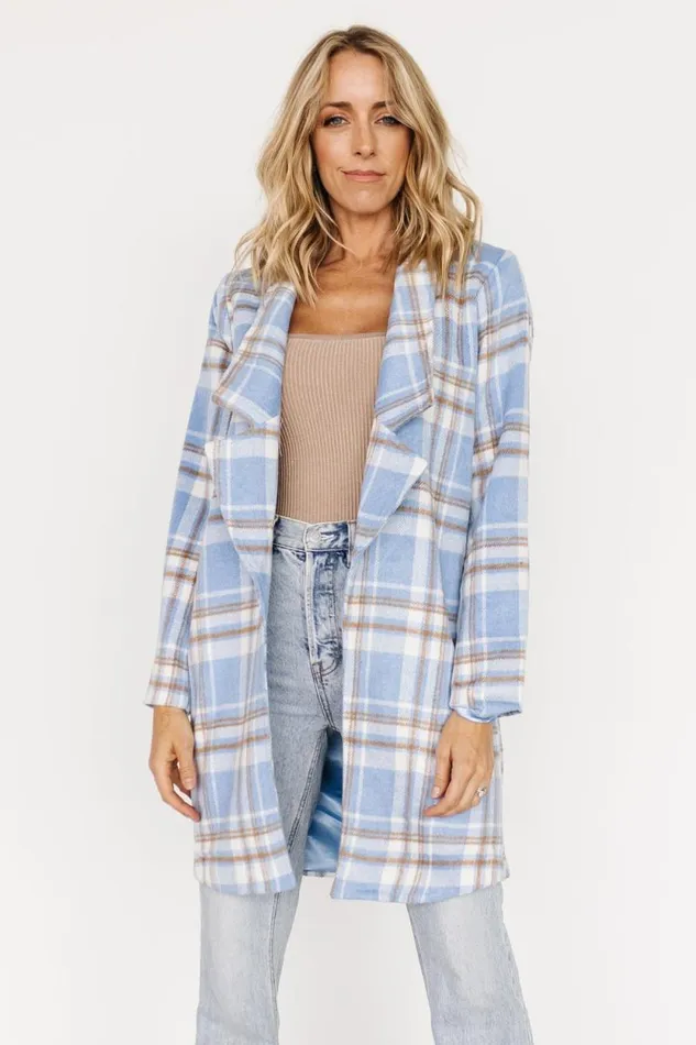 Women Tetonia Plaid Shacket Blue Multi Baltic Born Outerwear Women Tetonia Plaid Shacket Blue Multi Baltic Born Outerwear