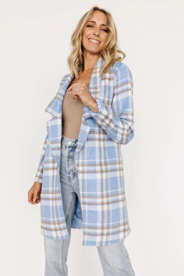 Women Tetonia Plaid Shacket Blue Multi Baltic Born Outerwear Women Tetonia Plaid Shacket Blue Multi Baltic Born Outerwear