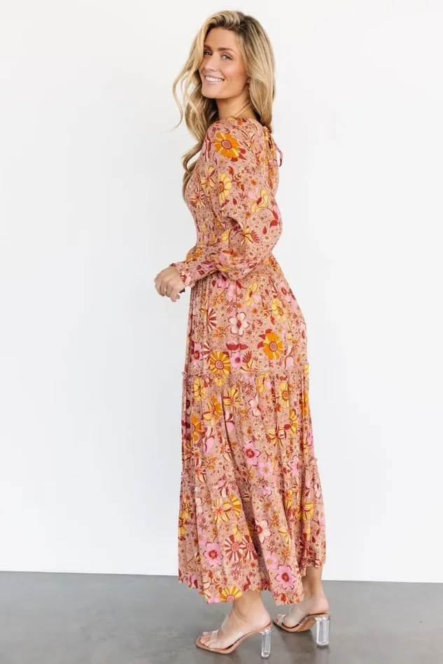 Women Thea Smocked Maxi Dress Multi Floral Baltic Born Maxi Dresses