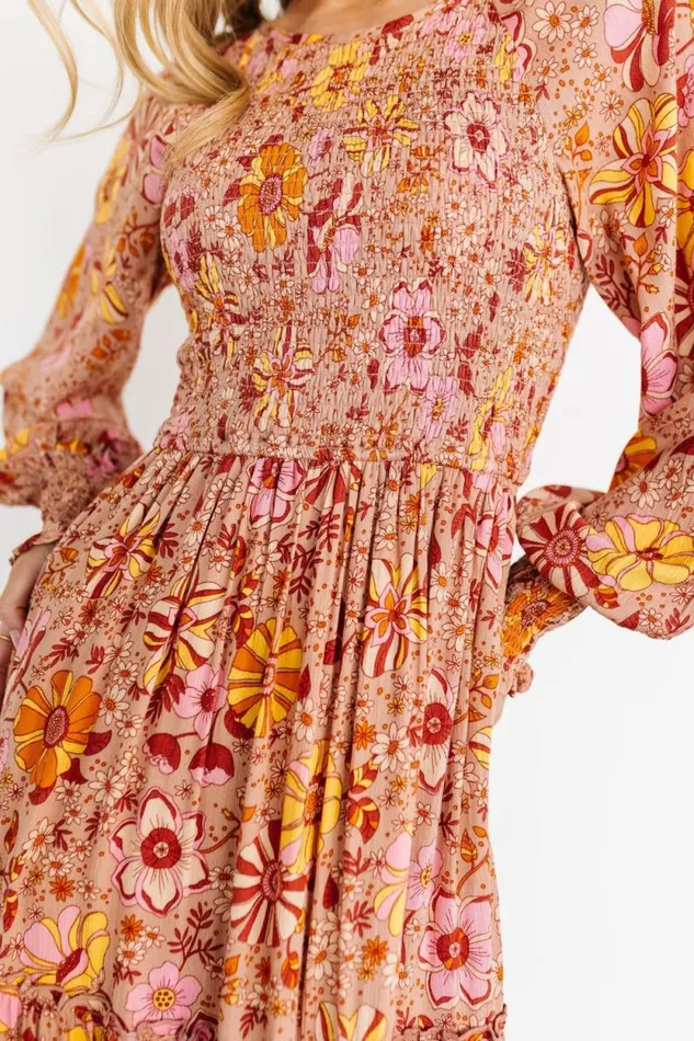 Women Thea Smocked Maxi Dress Multi Floral Baltic Born Maxi Dresses