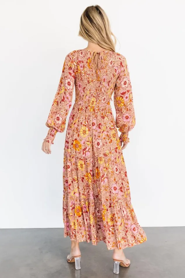 Women Thea Smocked Maxi Dress Multi Floral Baltic Born Maxi Dresses