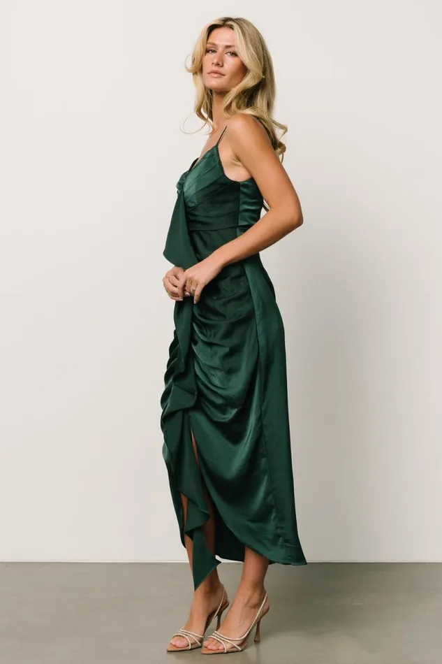 Women Thessaly Maxi Dress Dark Green Baltic Born Tulle Styles Women Thessaly Maxi Dress Dark Green Baltic Born Tulle Styles