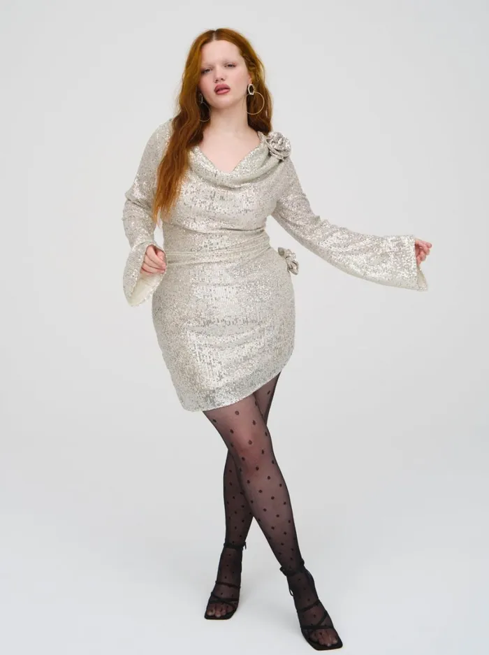 Women Tia Mini Dress Silver For Love and Lemons Dresses Women Tia Mini Dress Silver For Love and Lemons Dresses