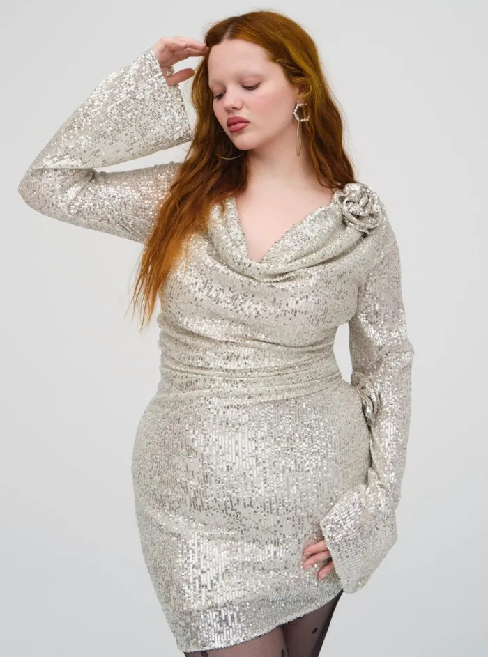 Women Tia Mini Dress Silver For Love and Lemons Dresses Women Tia Mini Dress Silver For Love and Lemons Dresses