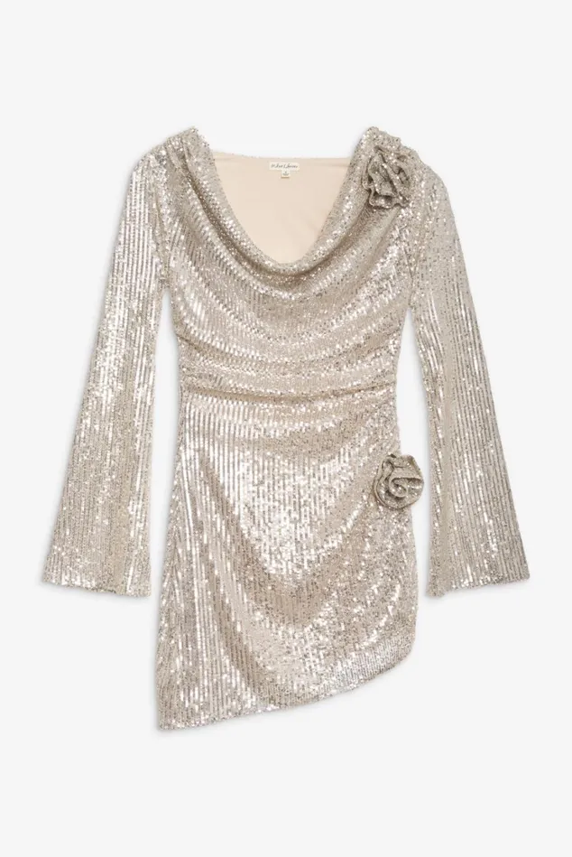 Women Tia Mini Dress Silver For Love and Lemons Dresses Women Tia Mini Dress Silver For Love and Lemons Dresses