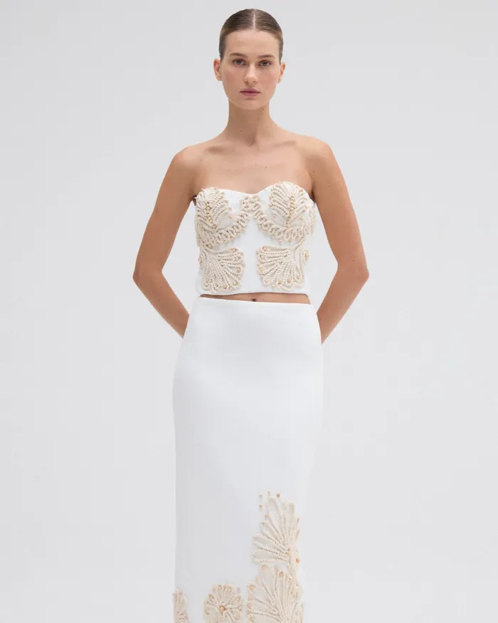 Women Tops and Bodysuits PatBO DUNE KNIT TOP Off White