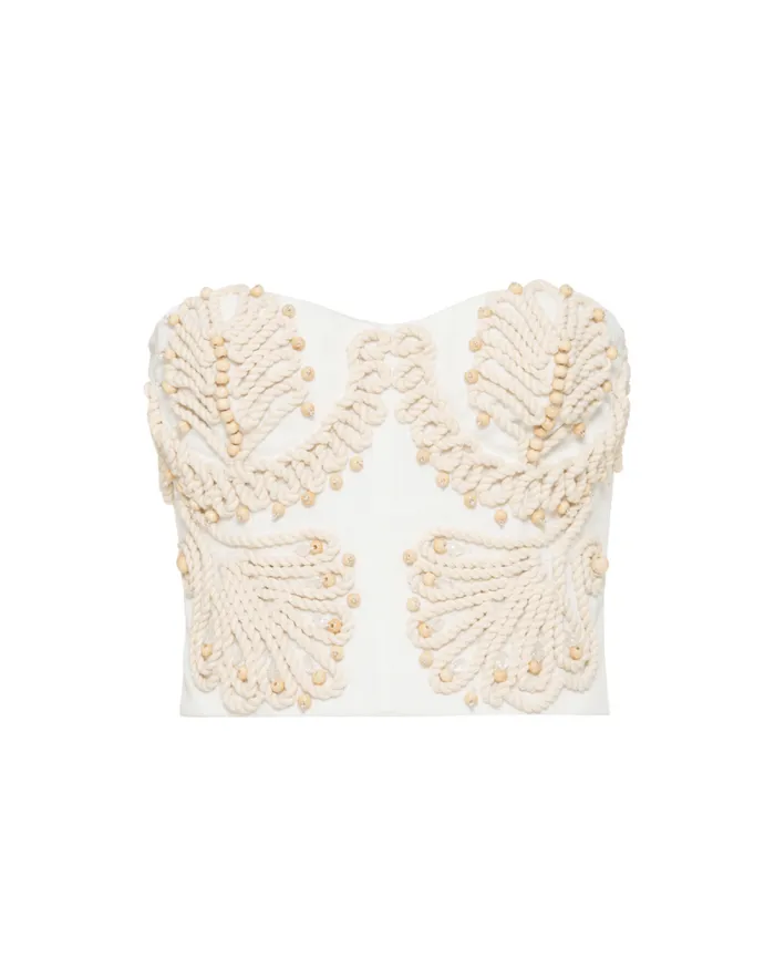 Women Tops and Bodysuits PatBO DUNE KNIT TOP Off White
