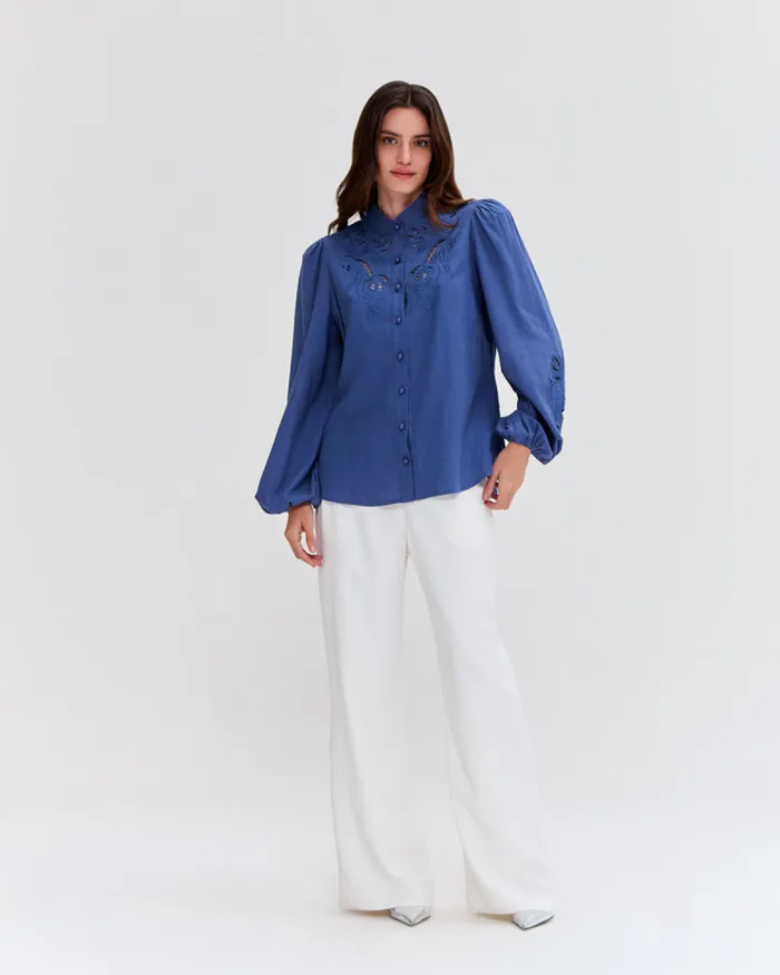 Women Tops and Bodysuits PatBO Linen Shirt FINAL SALE