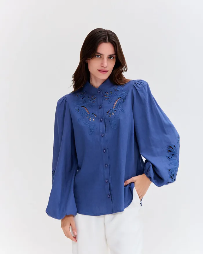 Women Tops and Bodysuits PatBO Linen Shirt FINAL SALE