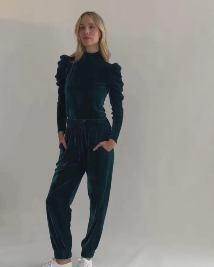 Women Tops and Bodysuits PatBO LUXE VELVET TURTLENECK FINAL SALE Azure