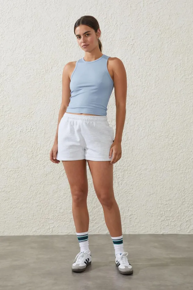 Women Tops Cotton On Active Rib Tank Top Forever Blue