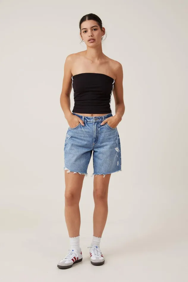 Women Tops Cotton On Billi Tube Top Black