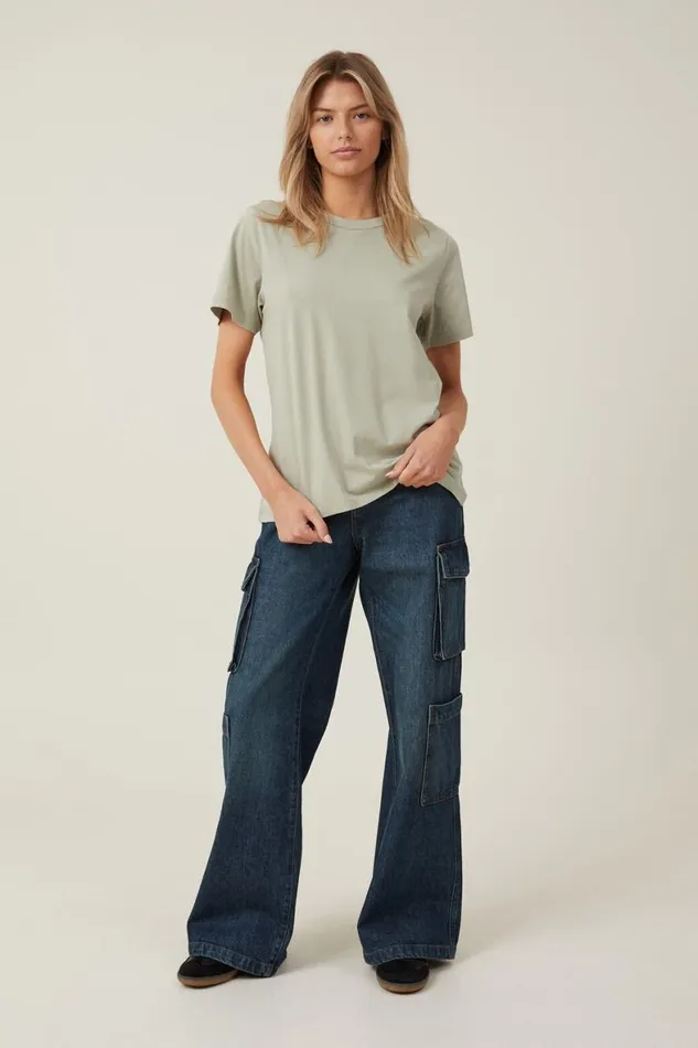 Women Tops Cotton On The Classic Organic Tee Desert Sage