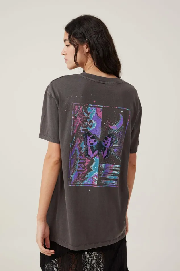 Women Tops Cotton On The Oversized Graphic Tee Stars Alignslate