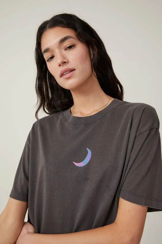 Women Tops Cotton On The Oversized Graphic Tee Stars Alignslate
