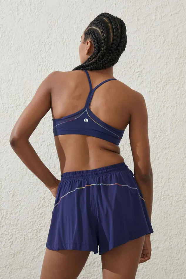 Women Tops Cotton On Ultra Luxe Mesh Strappy Crop Quiet Skyav Stitch
