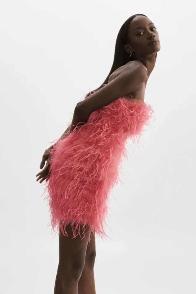 Women TRIANA Feather Dress Rosie LAMARQUE Dresses
