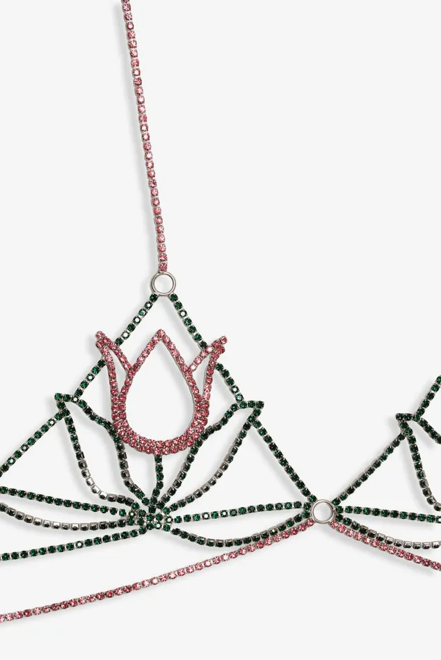 Women Tulip Rhinestone Bralette Pink For Love and Lemons Tops Women Tulip Rhinestone Bralette Pink For Love and Lemons Tops