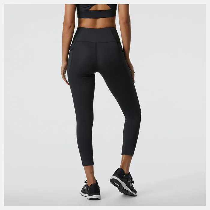 Women United Airlines NYC Half Shape Shield 78 High Rise Pocket Tight Black New Balance Pants and Leggings