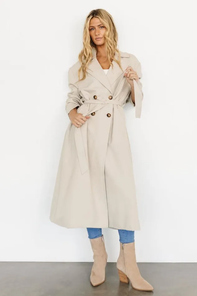 Women Vanderbilt Trench Coat Beige Baltic Born Outerwear