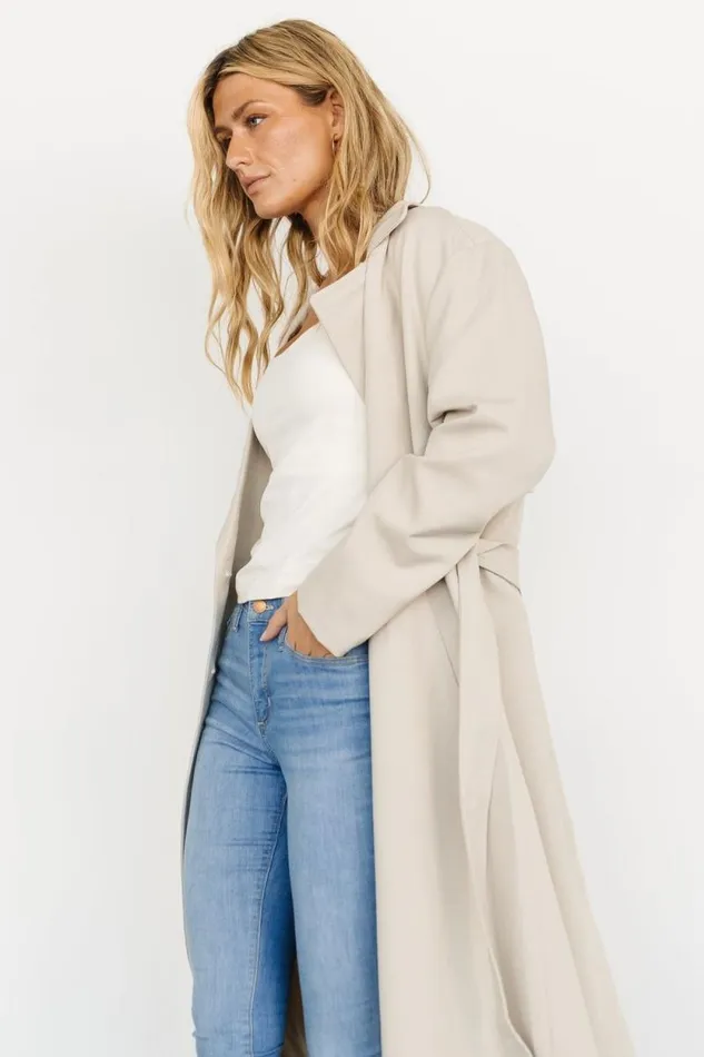 Women Vanderbilt Trench Coat Beige Baltic Born Outerwear