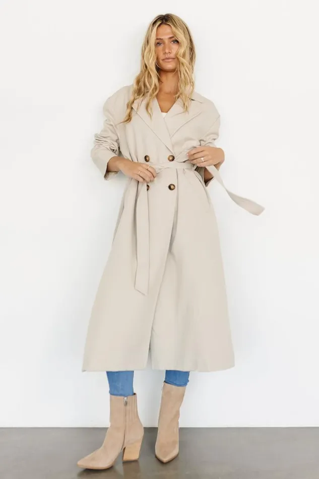 Women Vanderbilt Trench Coat Beige Baltic Born Outerwear