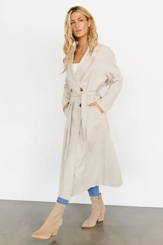 Women Vanderbilt Trench Coat Beige Baltic Born Outerwear