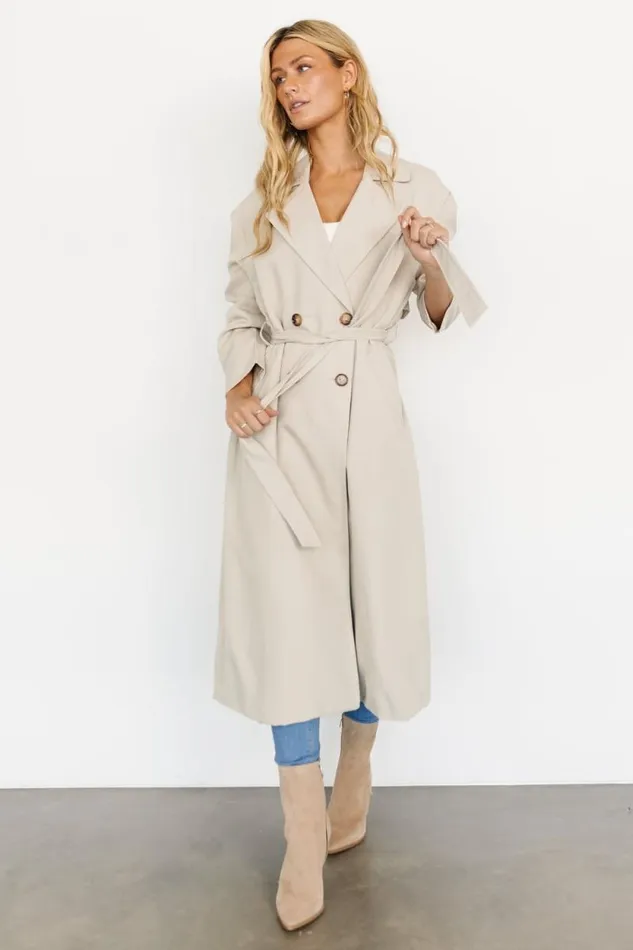 Women Vanderbilt Trench Coat Beige Baltic Born Outerwear