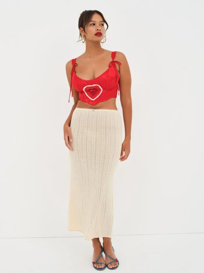 Women Velma Heart Bustier Red For Love and Lemons Lingerie Women Velma Heart Bustier Red For Love and Lemons Lingerie