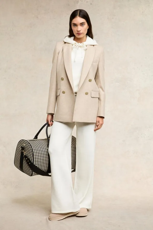 Women Verbier Wide Leg Pant Natural Holland Cooper Trousers