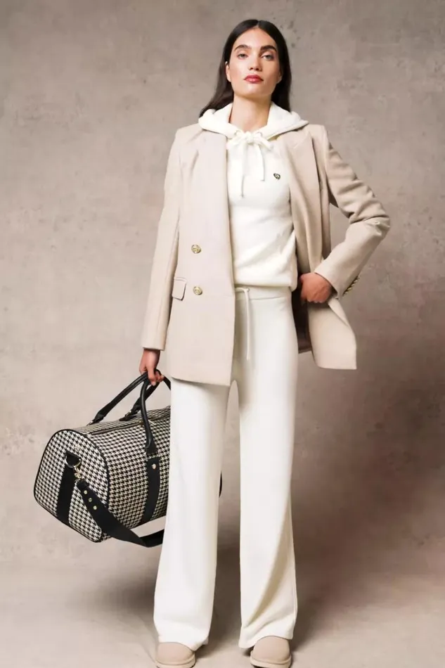 Women Verbier Wide Leg Pant Natural Holland Cooper Trousers