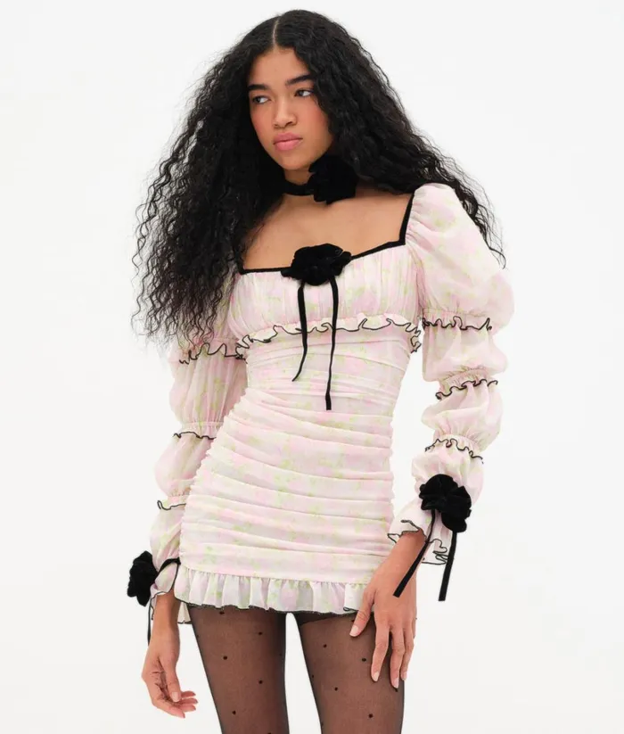 Women Vienna Mini Dress Pink For Love and Lemons Dresses Women Vienna Mini Dress Pink For Love and Lemons Dresses