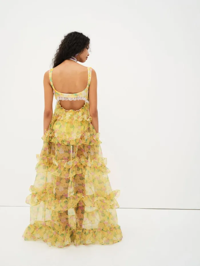 Women Vikki Maxi Dress Yellow For Love and Lemons Dresses Women Vikki Maxi Dress Yellow For Love and Lemons Dresses