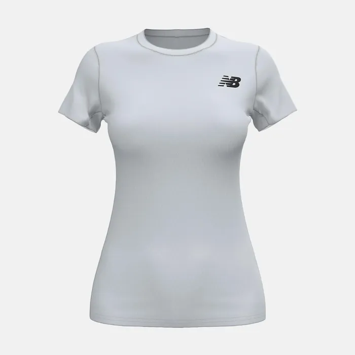 Women W Baselayer Short Sleeve Top White New Balance Shirts