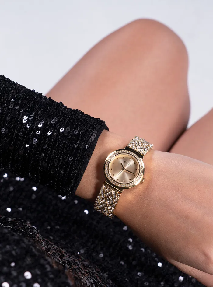 Women Watches GUESS Gold Treasure Crystal Watch Women Watches GUESS Gold Treasure Crystal Watch