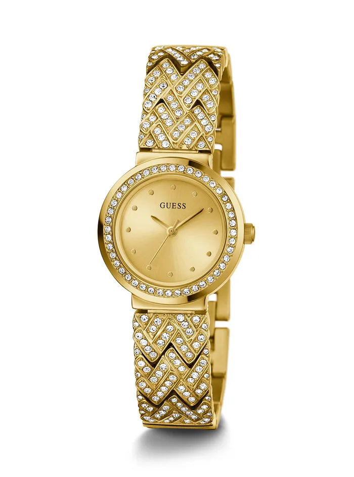 Women Watches GUESS Gold Treasure Crystal Watch Women Watches GUESS Gold Treasure Crystal Watch