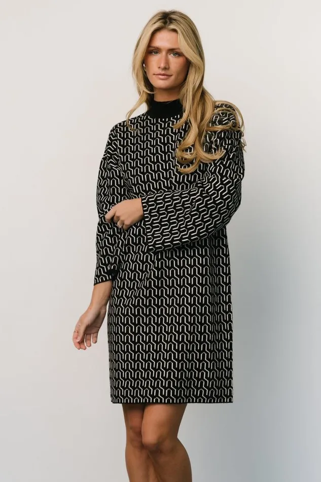Women Webster Sweater Dress Black Print Baltic Born Sweaters Women Webster Sweater Dress Black Print Baltic Born Sweaters