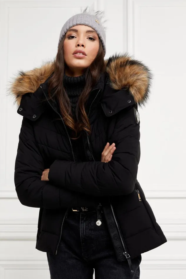 Women Whistler Puffer Jacket Black Natural Holland Cooper Coats