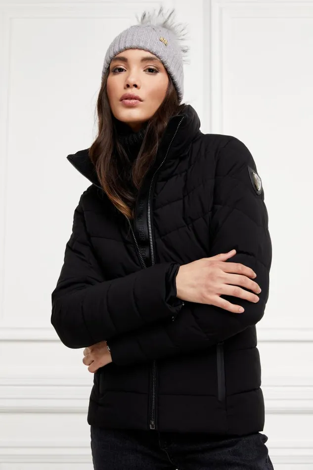 Women Whistler Puffer Jacket Black Natural Holland Cooper Coats