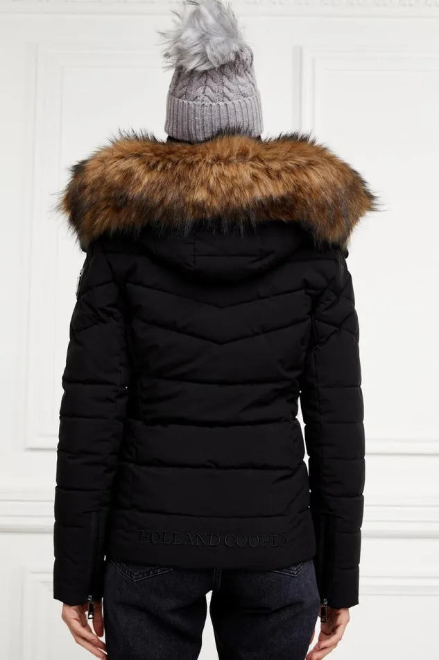 Women Whistler Puffer Jacket Black Natural Holland Cooper Coats