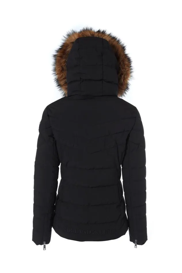 Women Whistler Puffer Jacket Black Natural Holland Cooper Coats