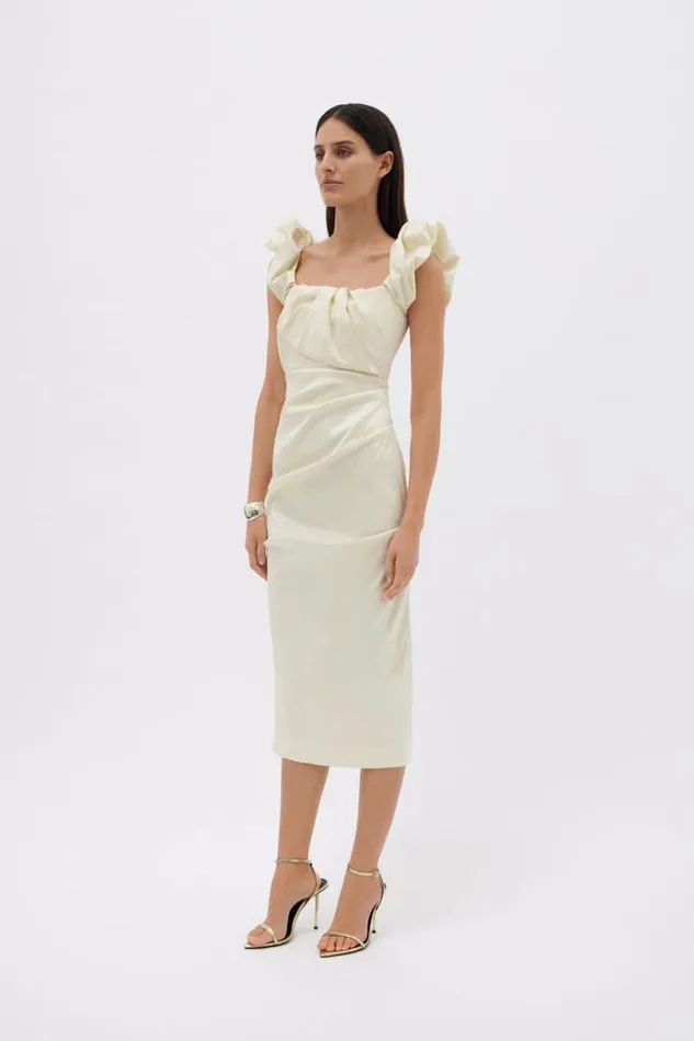 Women White Dresses Rachel Gilbert Kalina Dress In Coconut