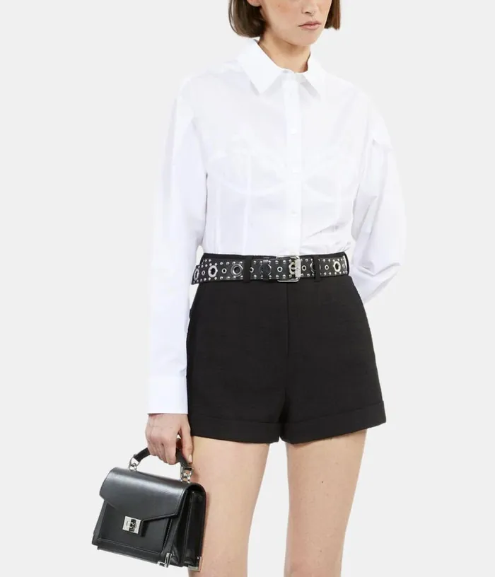 Women White Shirt With Corset Style Stitching THE KOOPLES Blouses and Shirts Women White Shirt With Corset Style Stitching THE KOOPLES Blouses and Shirts