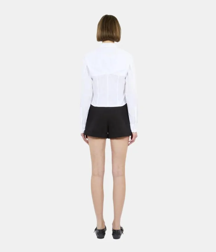 Women White Shirt With Corset Style Stitching THE KOOPLES Blouses and Shirts Women White Shirt With Corset Style Stitching THE KOOPLES Blouses and Shirts