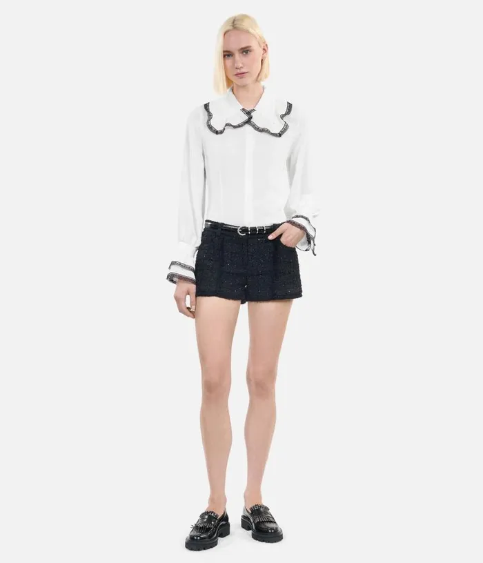 Women White Silk Shirt THE KOOPLES Blouses and Shirts