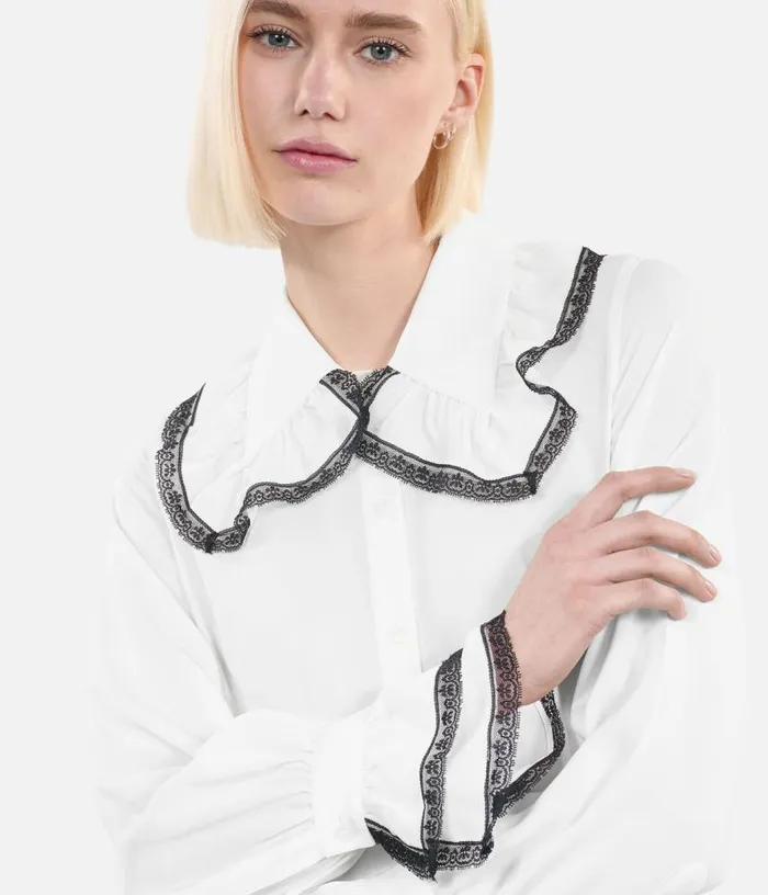 Women White Silk Shirt THE KOOPLES Blouses and Shirts
