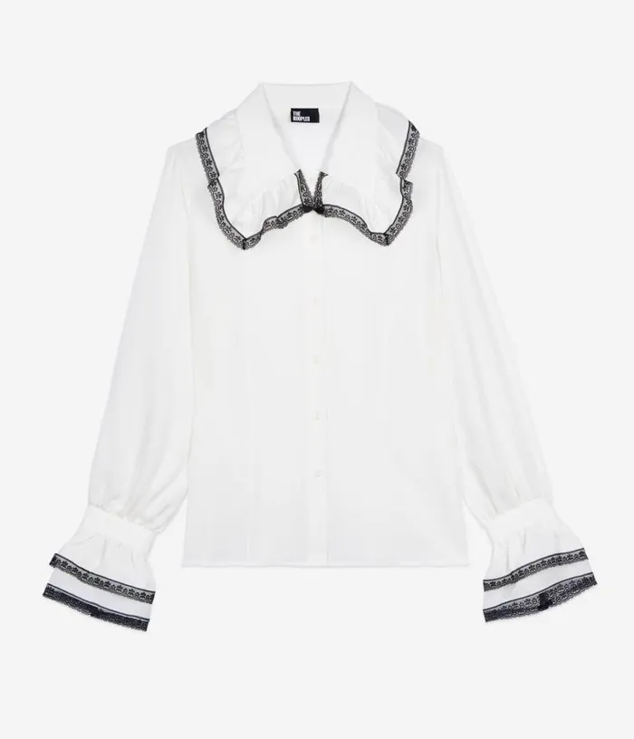 Women White Silk Shirt THE KOOPLES Blouses and Shirts