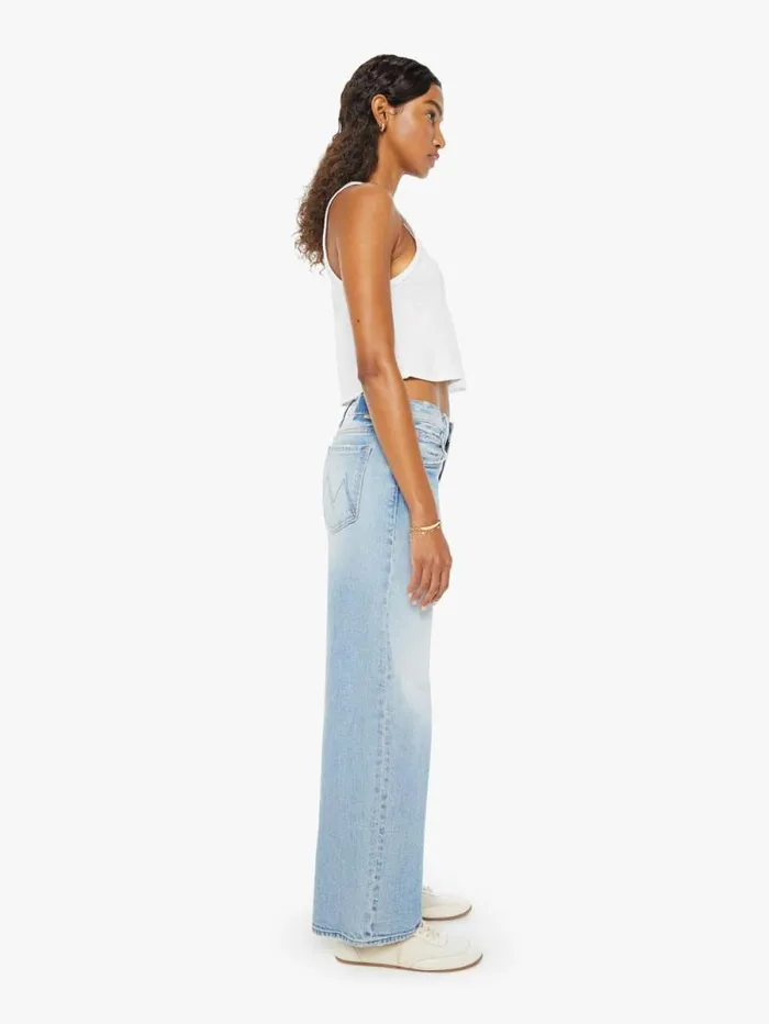 Women Wide Leg Mother Denim The Down Low Spinner Hover Blue medium
