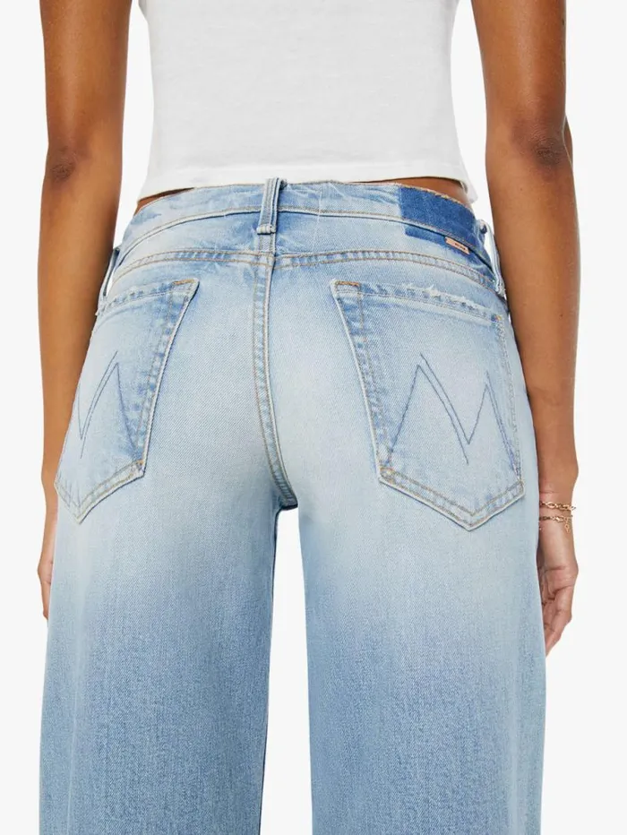 Women Wide Leg Mother Denim The Down Low Spinner Hover Blue medium