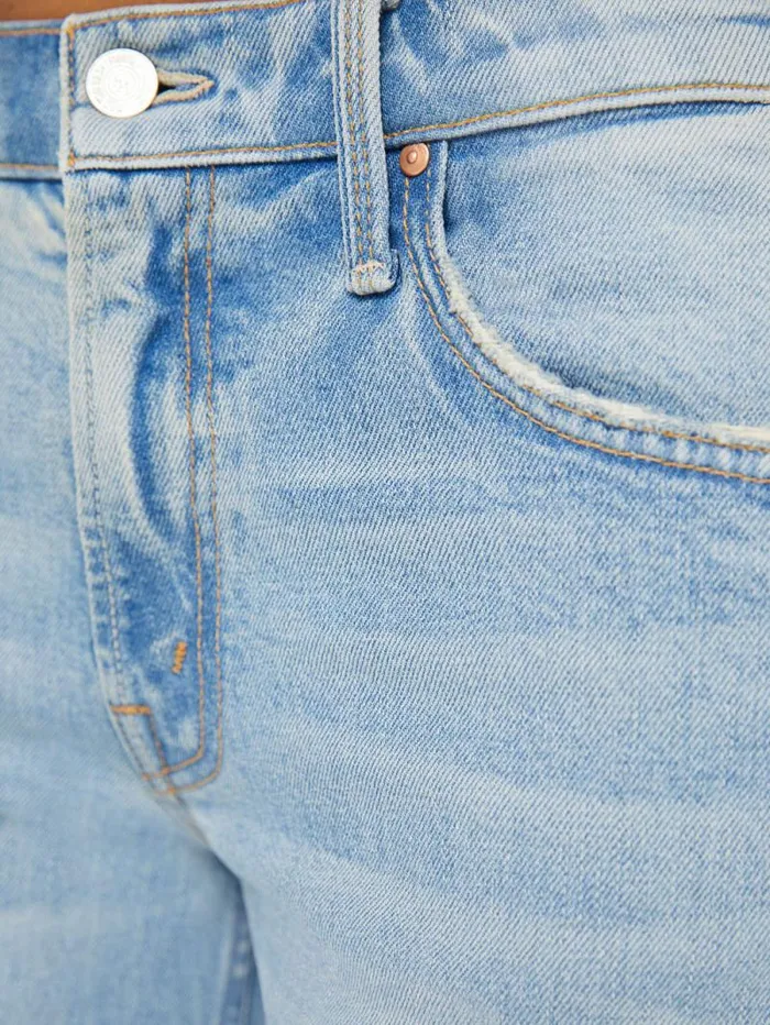 Women Wide Leg Mother Denim The Down Low Spinner Hover Blue medium